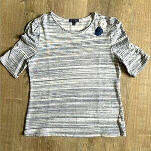 3/4 sleeve ruched top